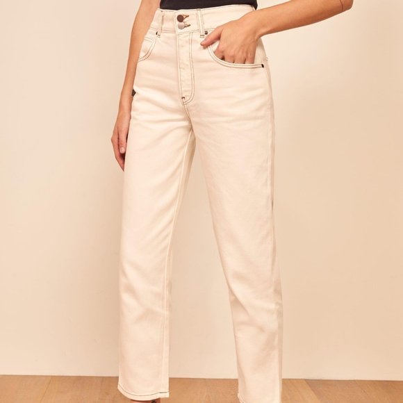 Reformation Denim - Reformation Ivory Nadia Jeans